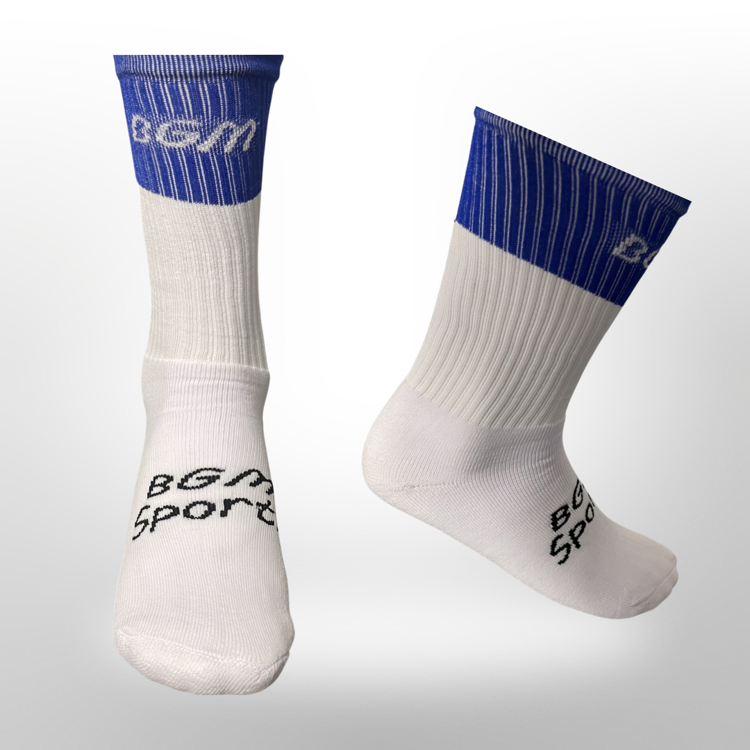 Blue Panel Grip Socks – BGM Sports