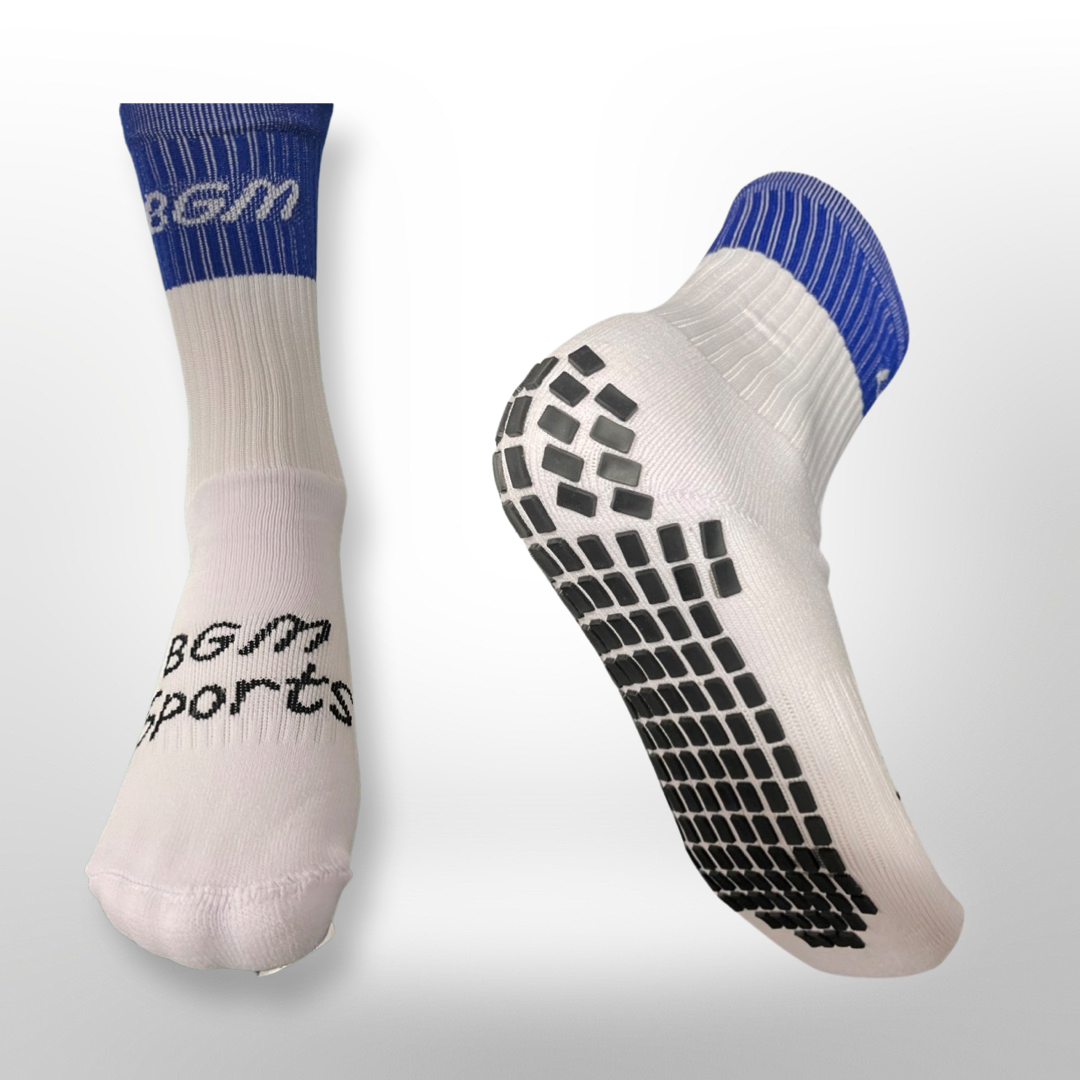 Blue Panel Grip Socks – BGM Sports