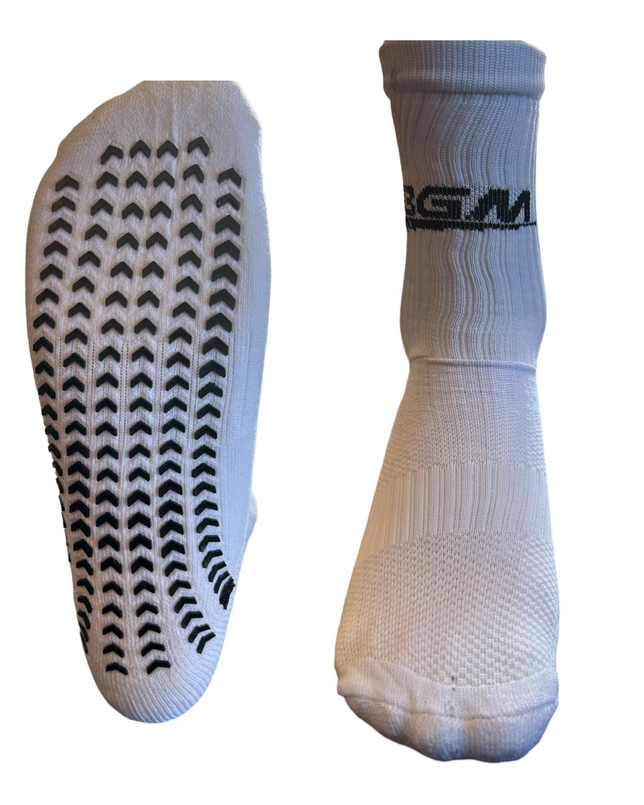 BGM White Grip Socks