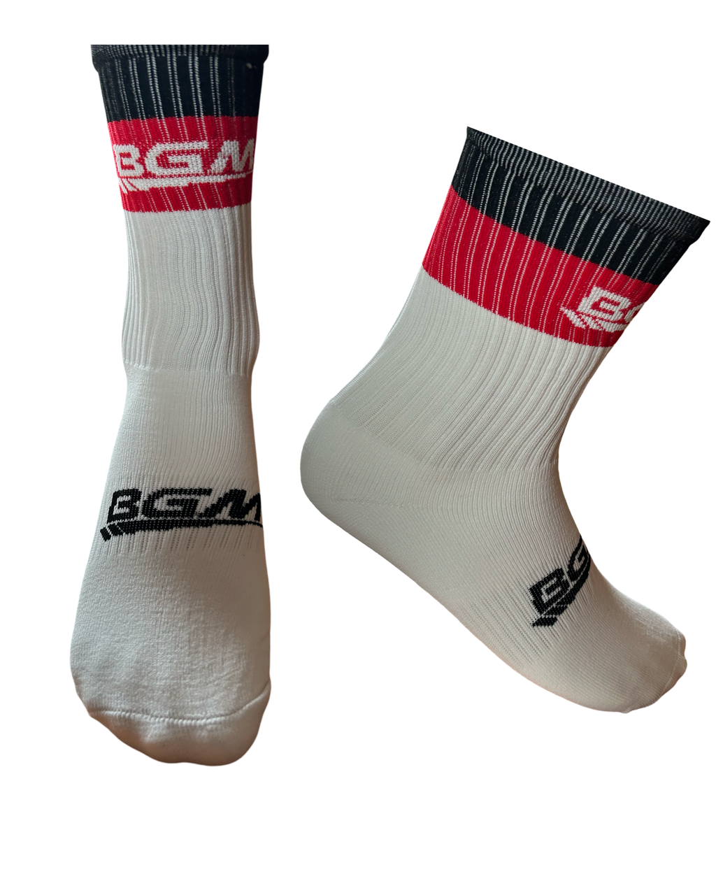 Black and Red Panel Socks