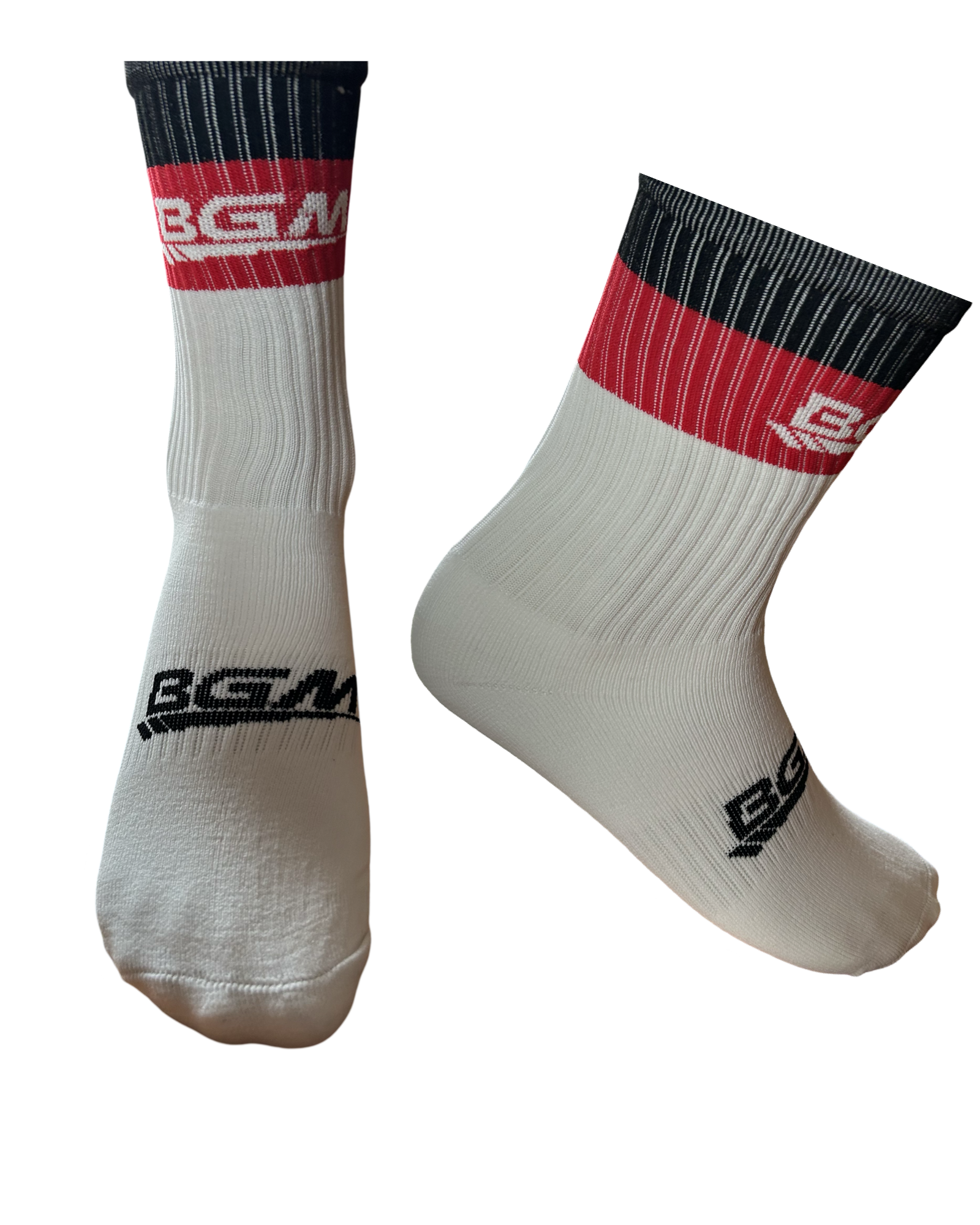 Black and Red Panel Socks