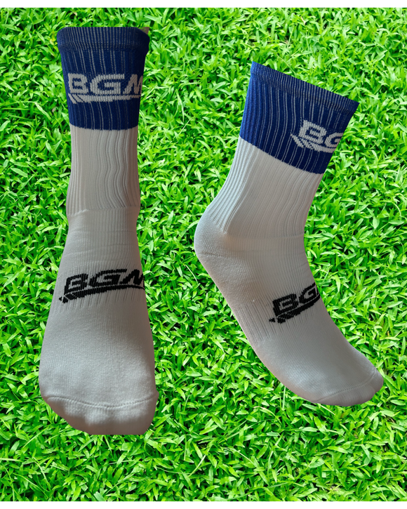 BGM Blue & White Panel Socks