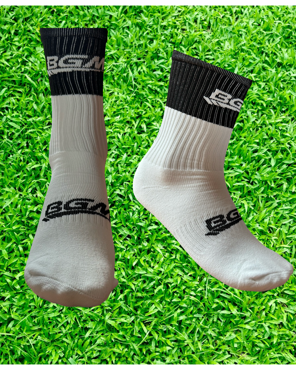 BGM Black & White Panel Socks