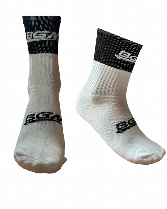 BGM Black & White Panel Socks