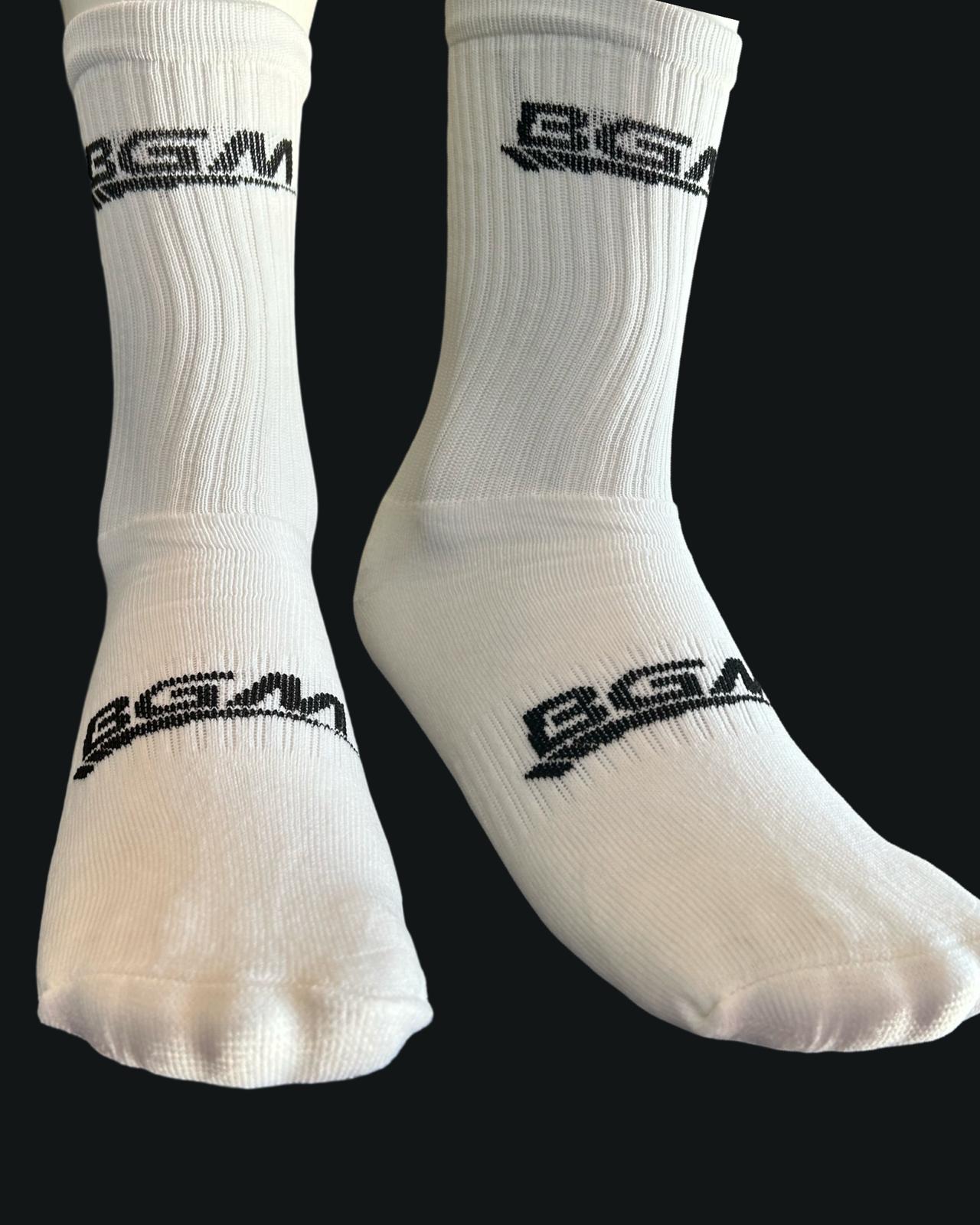 BGM White Grip Socks