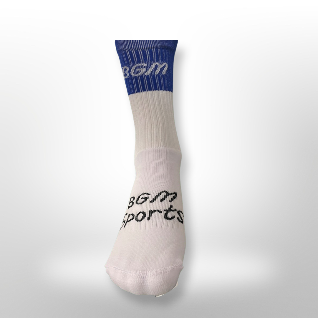 Blue Panel Grip Socks