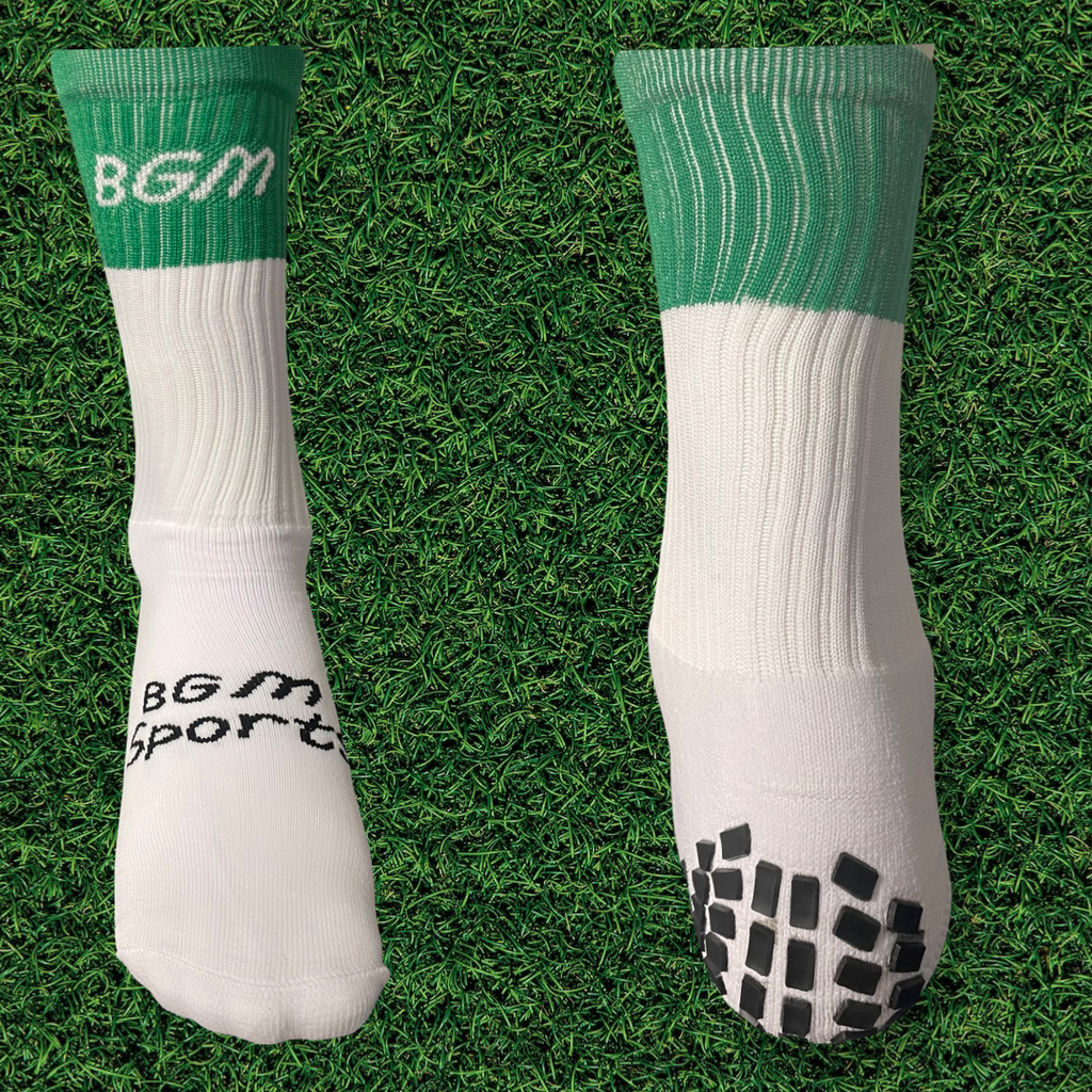 Green Panel Grip Socks