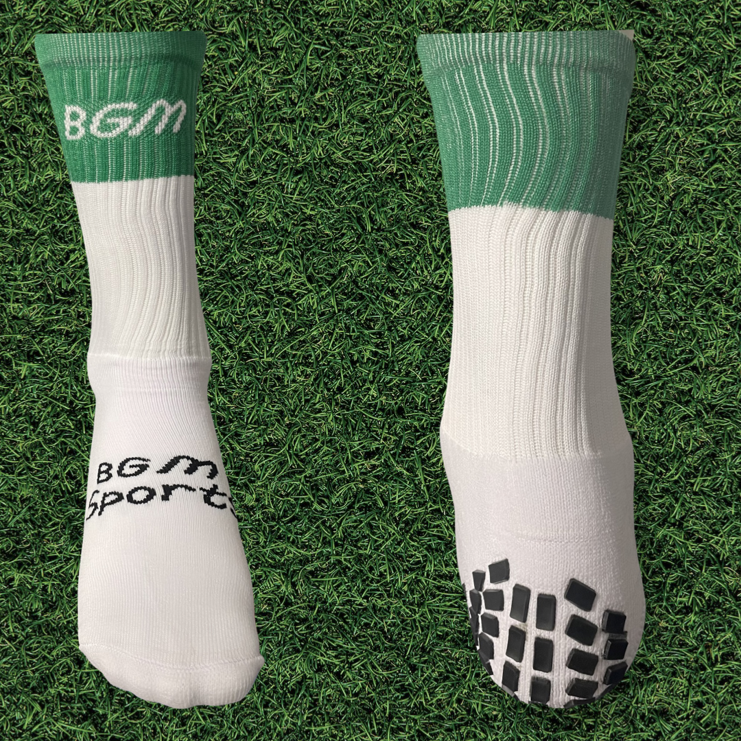 Green Panel Grip Socks