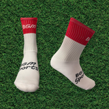 BGM Red & White Panel Socks