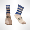 BGM Blue & White Hoop Half Socks
