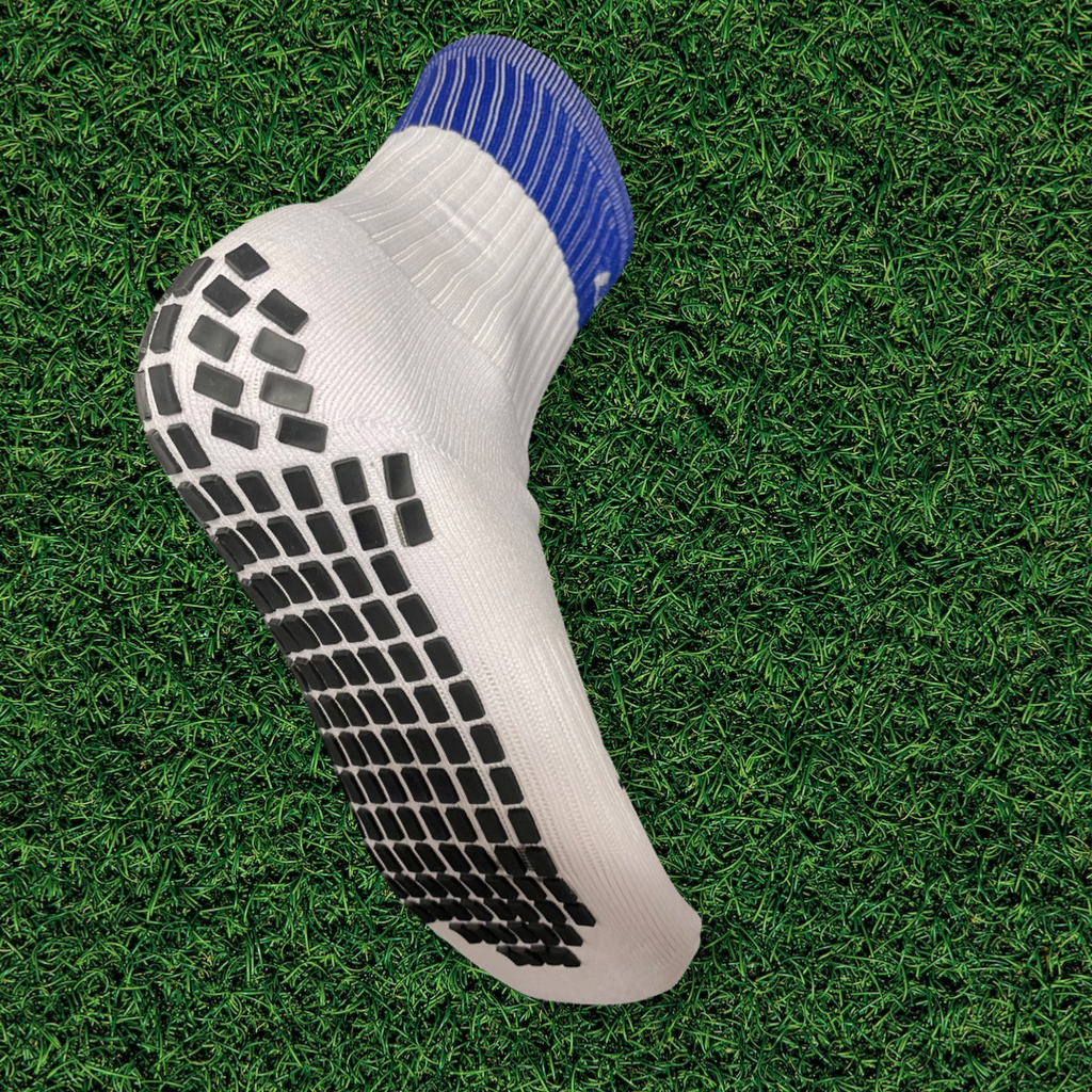 Blue Panel Grip Socks