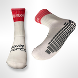 Red Panel Grip Socks