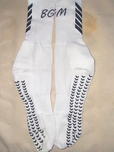 BGM White Grip Socks