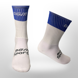 3 Pack of BGM Blue & White Panel Socks