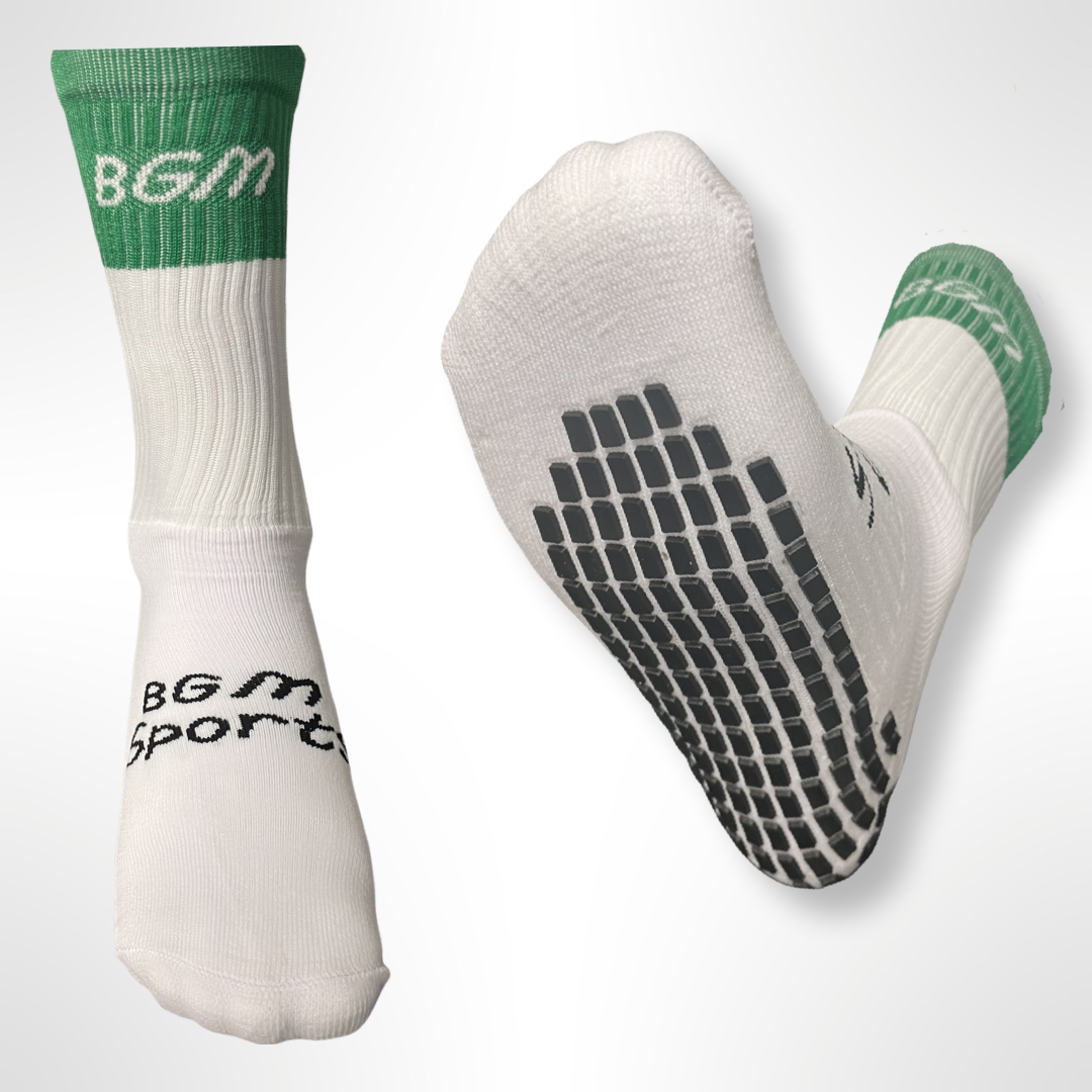 Green Panel Grip Socks