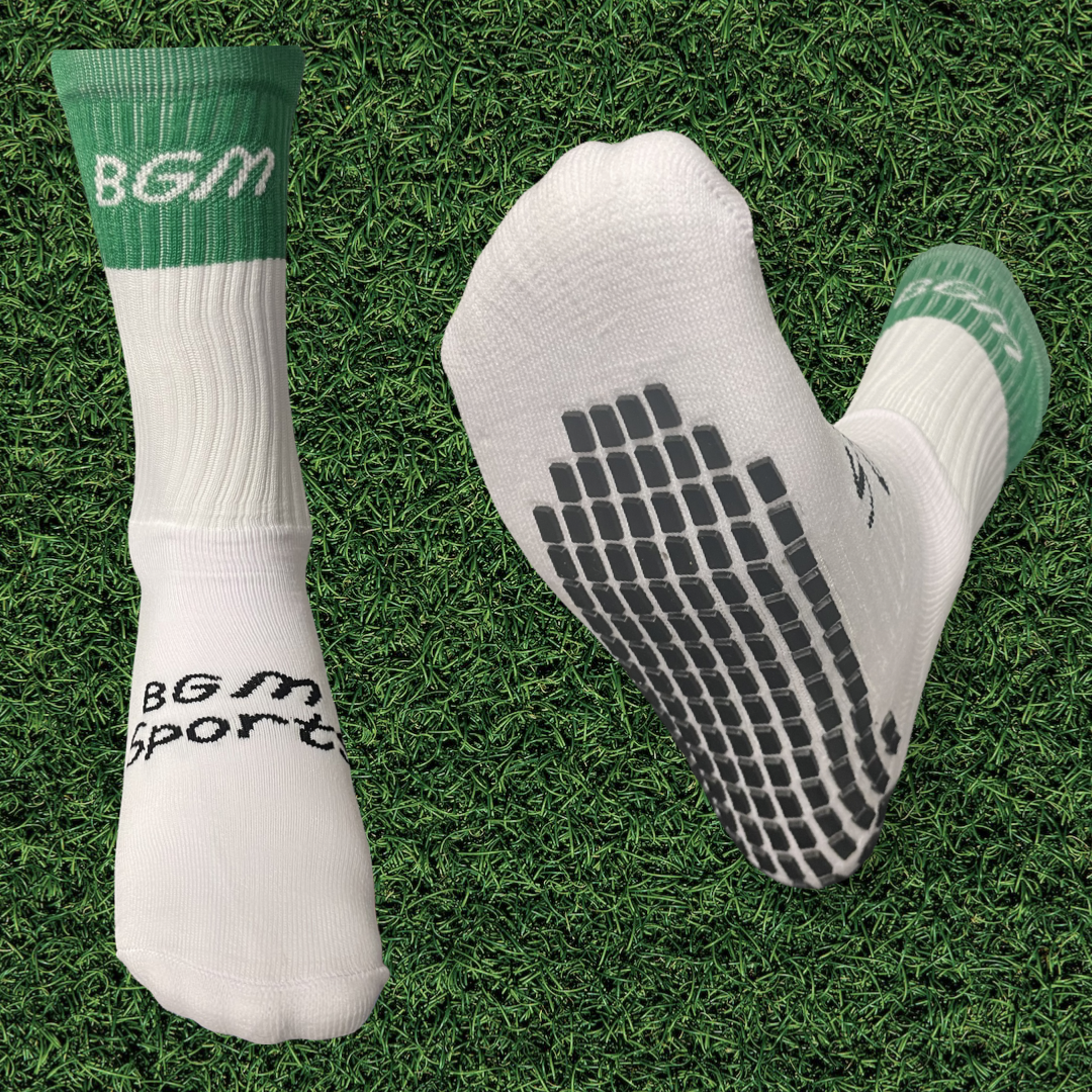 Green Panel Grip Socks