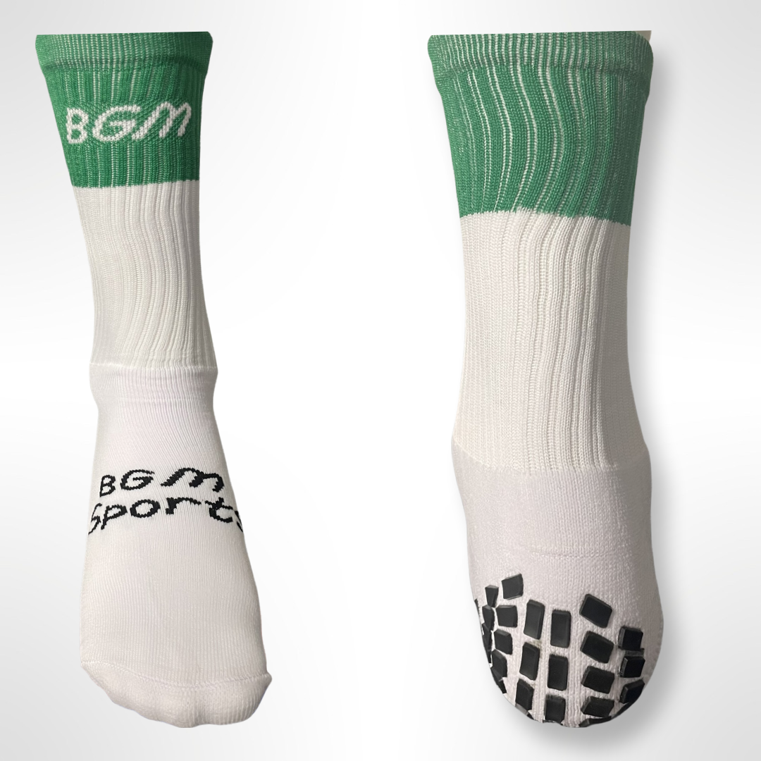 Green Panel Grip Socks
