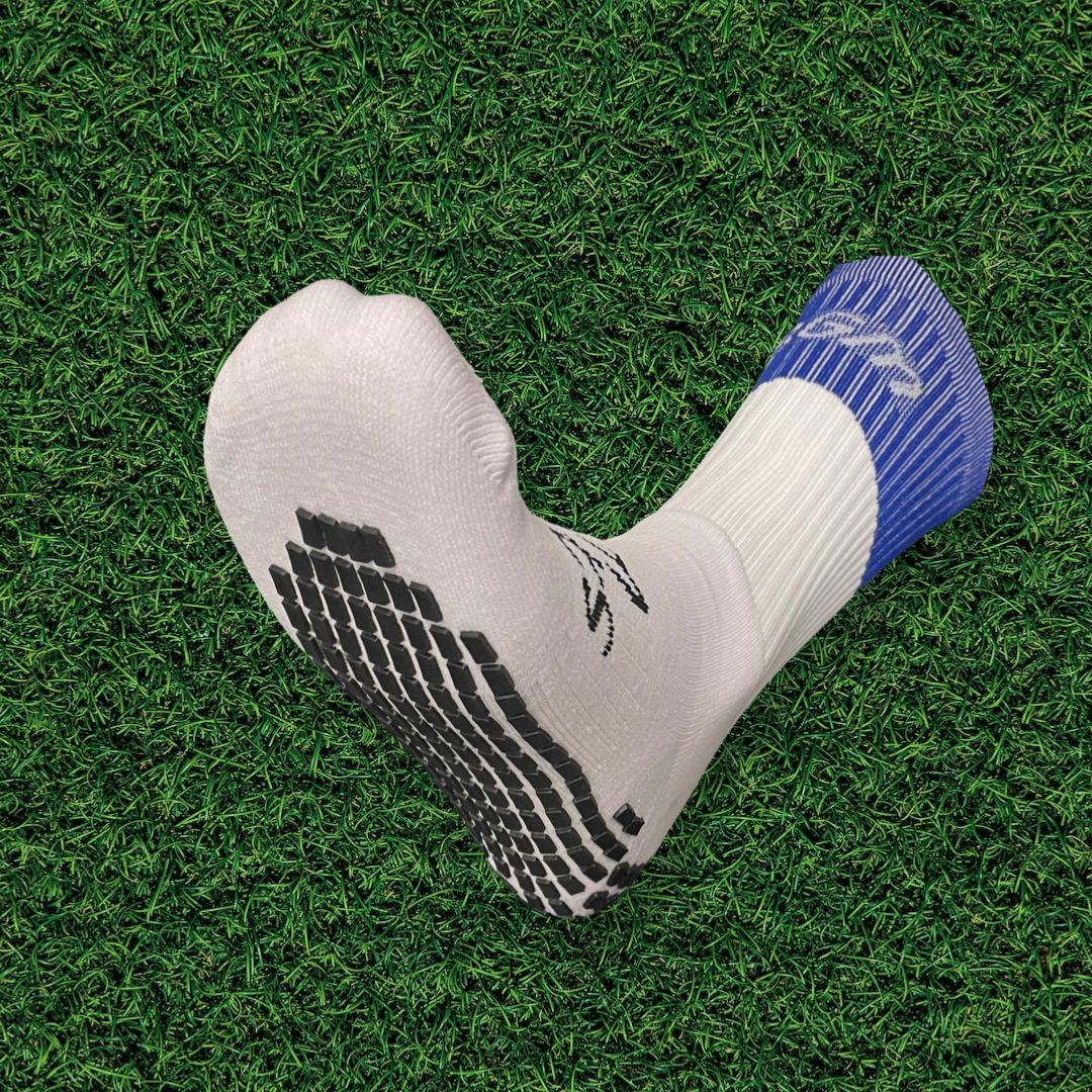 Blue Panel Grip Socks